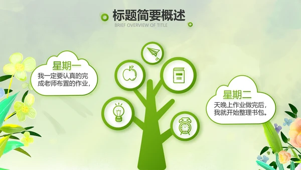绿色清新童话故事儿童故事会PPT