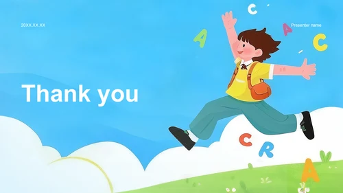 蓝色卡通风教育培训PPT主题