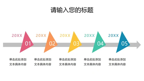 创意鱼骨时间轴PPT模板