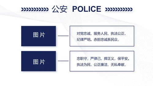 蓝色简约大气公安警察案件汇报动态PPT