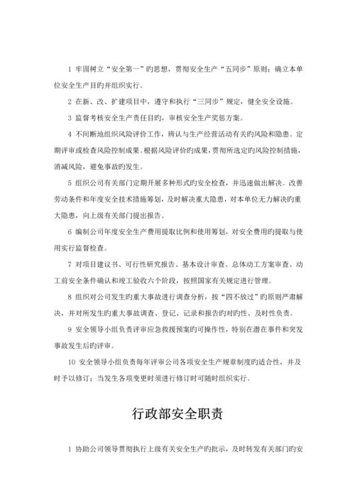 安全生产责任新版制度及各岗位基本职责.docx