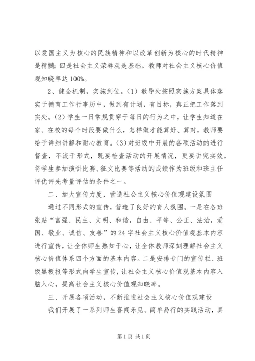 中小学培育和践行社会主义核心价值观活动总结 (4).docx