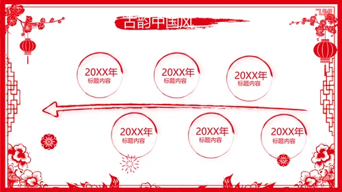 剪纸风新年计划年年终总结PPT