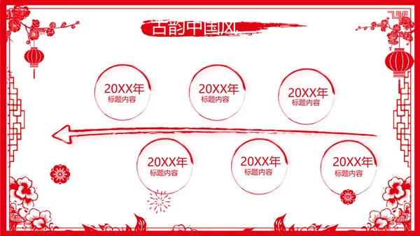剪纸风新年计划年年终总结PPT