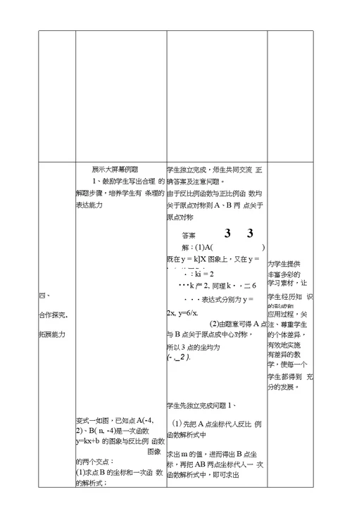 山东省龙口市兰高镇兰高学校九年级上学期数学教案：第一章反比例函数应用