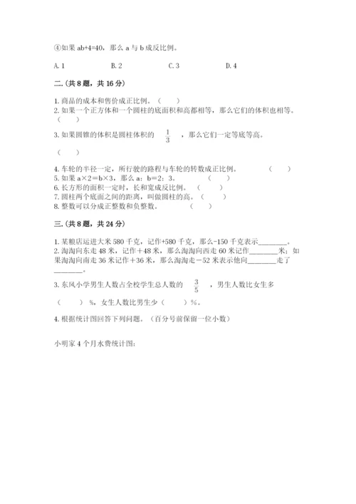 人教版数学六年级下册试题期末模拟检测卷精品（巩固）.docx