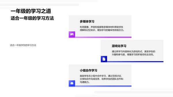 一年级新生学习引导PPT模板