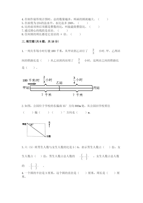 小学六年级上册数学期末测试卷含完整答案（夺冠系列）.docx