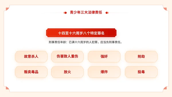 青少年普法宣传教育预防未成年人犯罪通用PPT模板