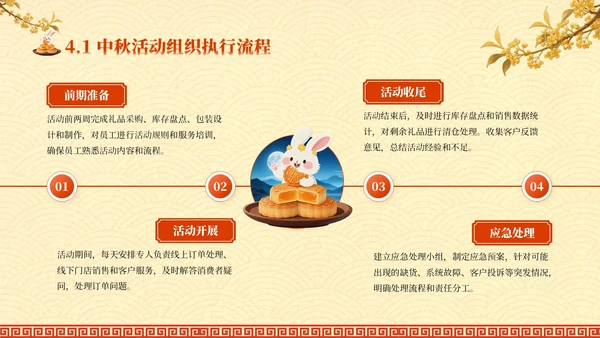 红黄色中国风中秋礼至，团圆遇惠PPT模板