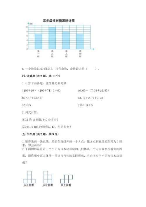 苏教版小学四年级上册数学期末卷附参考答案【夺分金卷】.docx