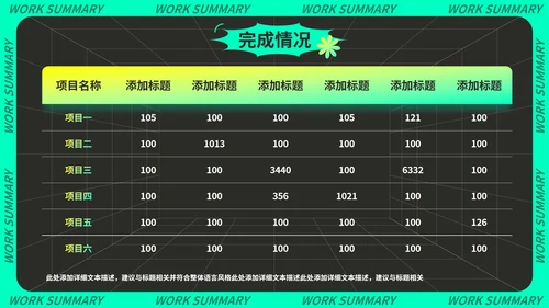 炫酷潮流科技风季度工作总结PPT模板