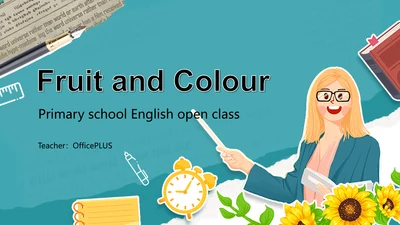 简约绿色中小学英语课教学课件PPT