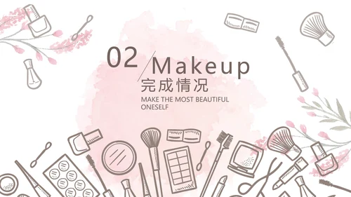 创意手绘彩妆培训动态PPT