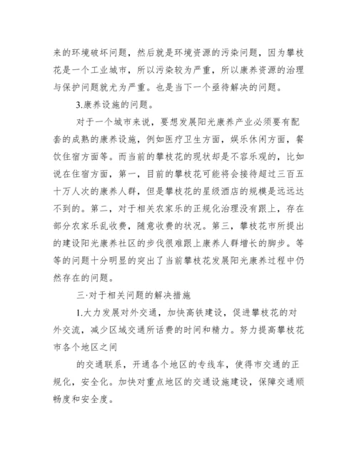 攀枝花阳光康养论文 康养产业发展现状及对策.docx