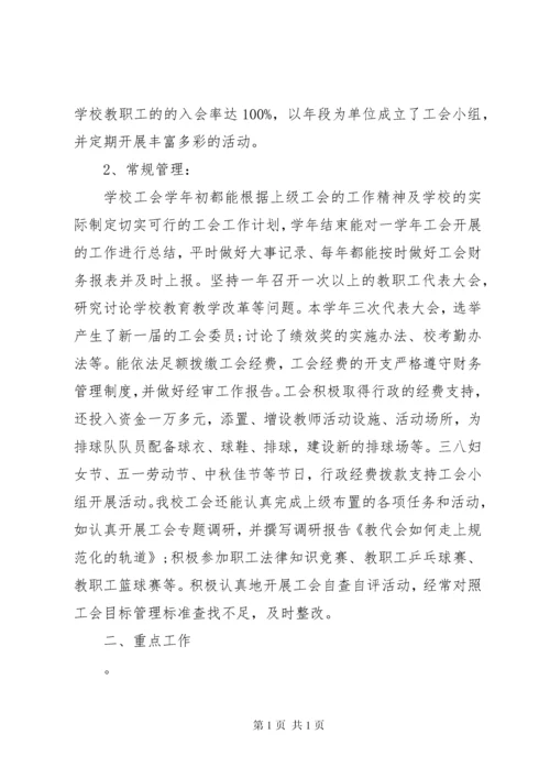 工会工作自查报告【推荐】.docx