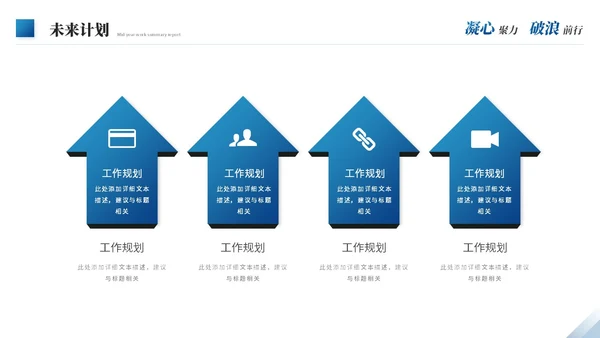 蓝色商务励志风年中工作总结年中总结述职报告工作汇报ppt模板