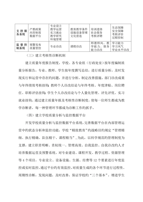 教学工作诊断与改进新版制度建设与运行专题方案.docx