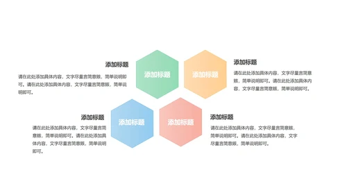 橙色简约风几何商务总结PPT模板