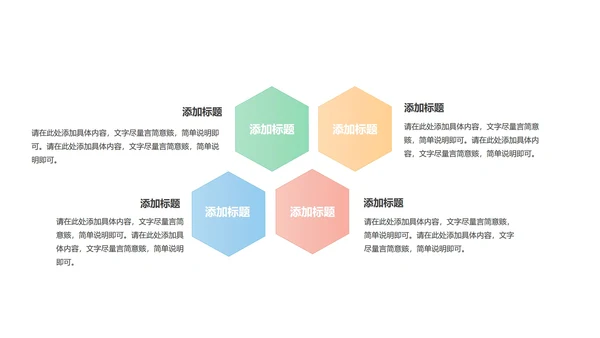 橙色简约风几何商务总结PPT模板