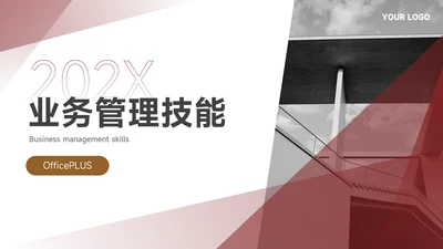 红金大气业务管理技能PPT模板
