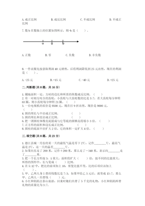 沪教版小学数学六年级下册期末检测试题精品（有一套）.docx