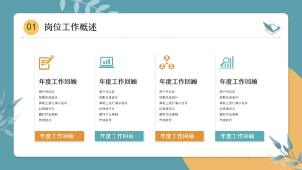 轻松休闲的工作总结通用PPT模版