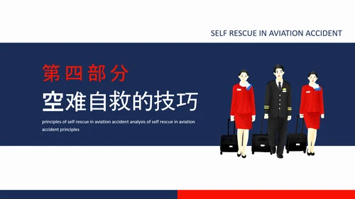 航空事故分析，空难自救的原则PPT模板