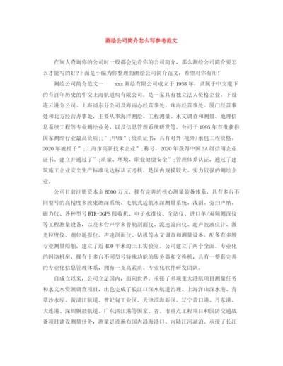 精编之测绘公司简介怎么写参考范文.docx