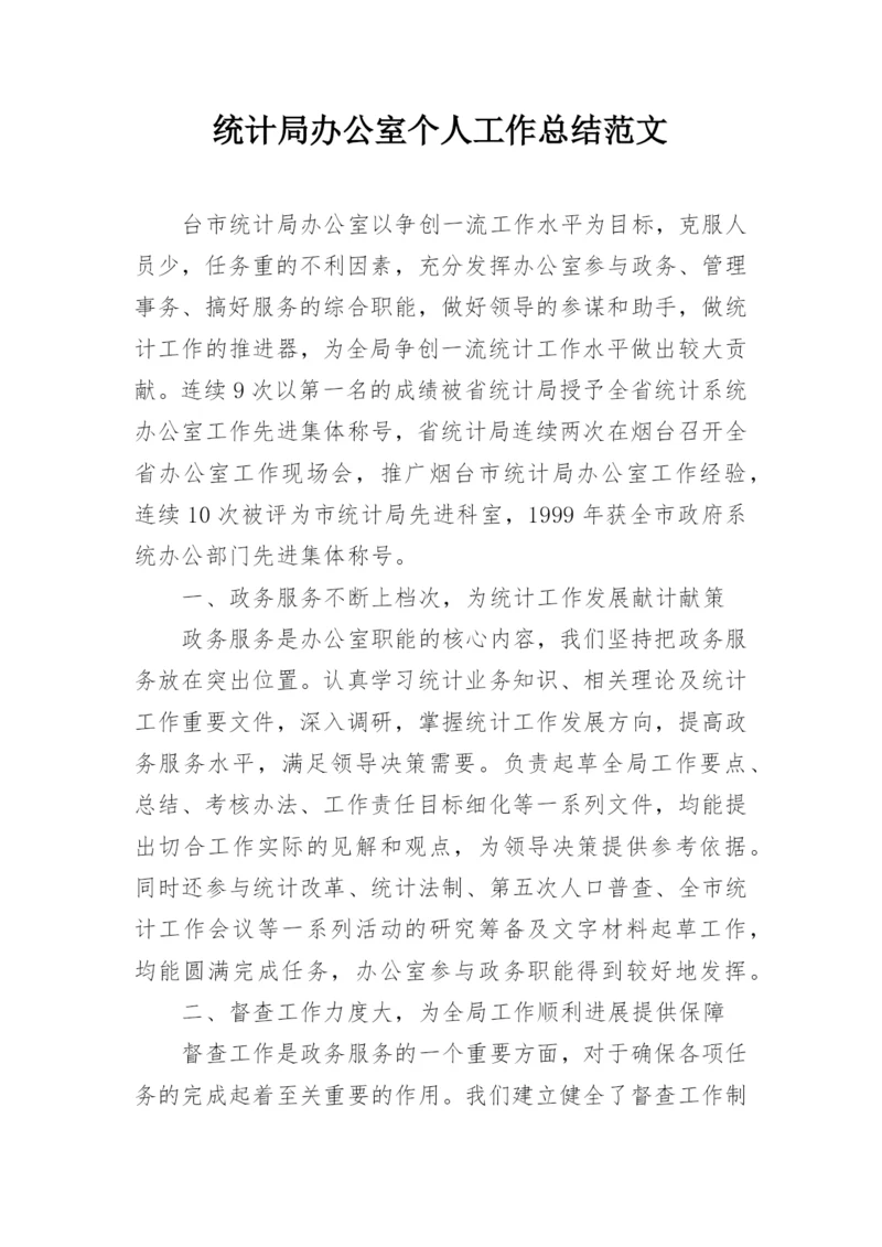 统计局办公室个人工作总结范文.docx