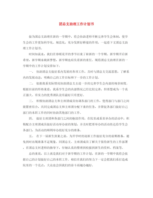 精编之团总支助理工作计划书.docx