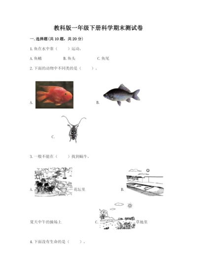 教科版一年级下册科学期末测试卷精品（能力提升）.docx