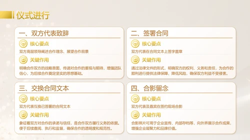 黄色商务风签约启动仪式PPT模板