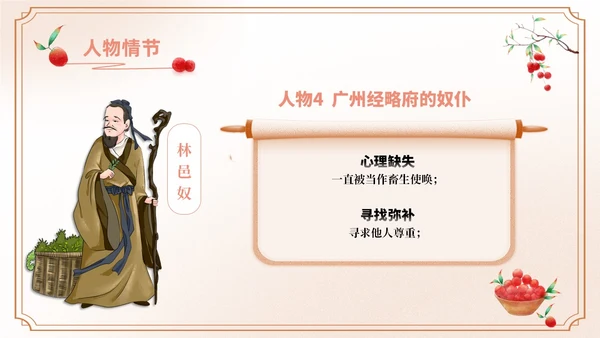 橙色水彩中国风长安的荔枝动态读书分享好书推荐PPT模板