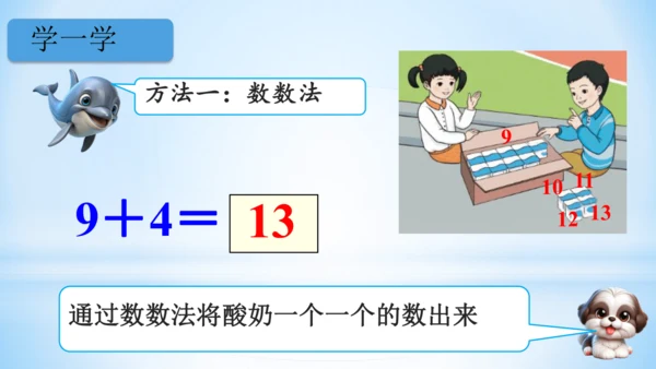 20以内的进位加法（9加几课件）(共25张PPT)一年级上册数学人教版