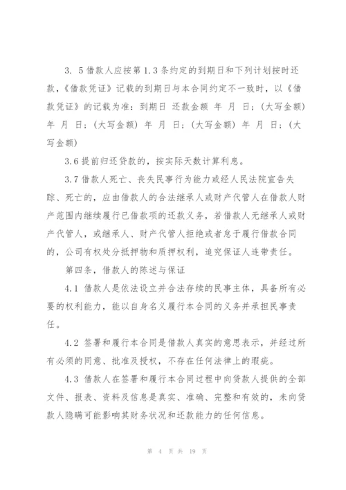 个人小额贷款借款合同模板.docx