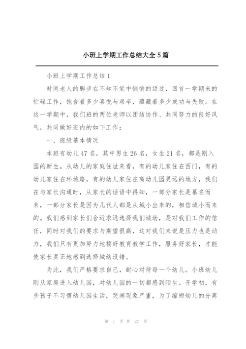 小班上学期工作总结大全5篇.docx