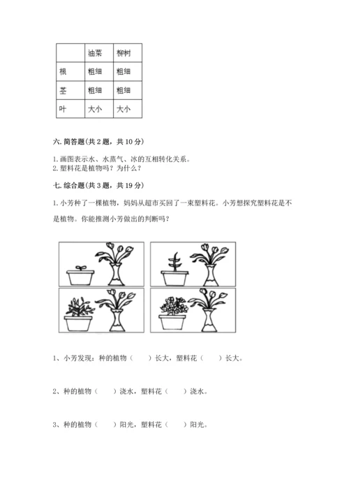 教科版科学一年级上册第一单元《植物》测试卷精选.docx