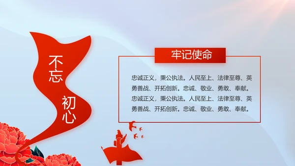 公安喜迎二十大忠诚保平安演讲PPT