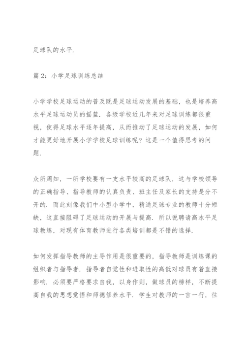 2021年小学足球训练总结范文合集.docx