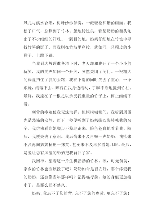 奶奶的背作文.docx