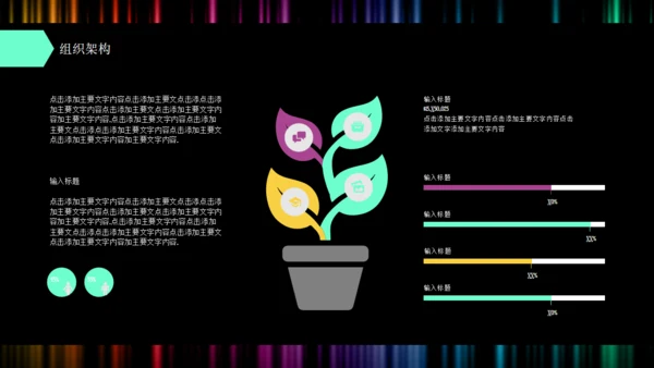 创业商业融资计划书彩色波通用PPT模板