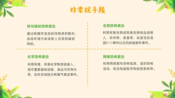 黄色简约教育防恐防爆幼儿园安全教育主题班会教育班会PPT防暴
