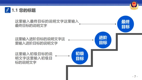 公安警察治安工作汇报通用PPT模板
