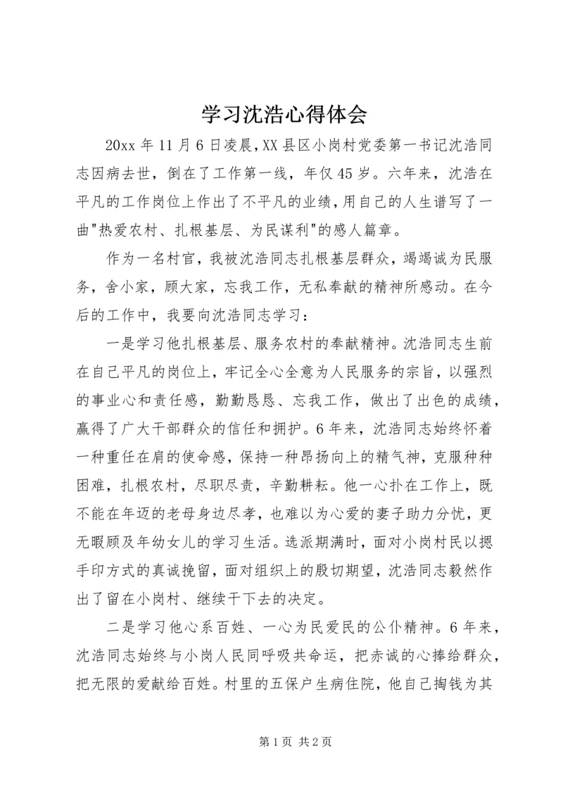 学习沈浩心得体会 (6).docx