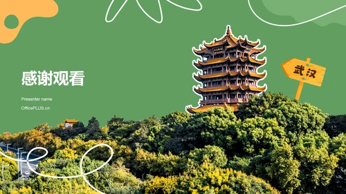 绿色扁平风旅游出行计划旅游攻略PPT模板
