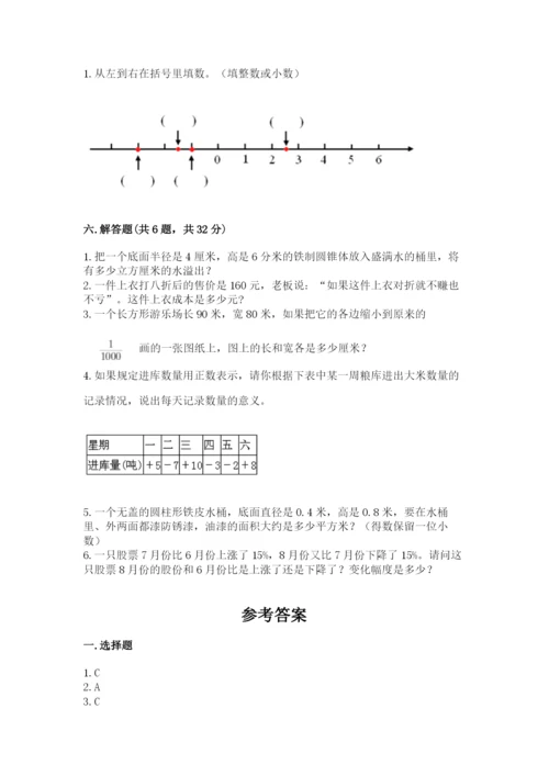 小升初数学期末测试卷及答案.docx