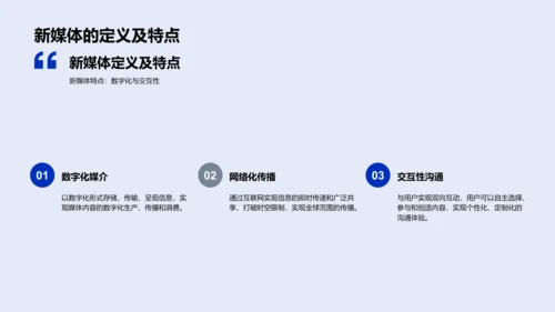 新媒体管理沟通报告PPT模板