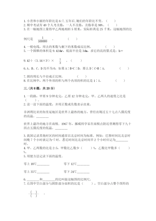 河南省平顶山市六年级下册数学期末测试卷含精品答案.docx