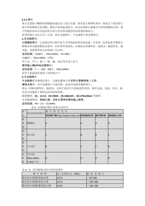 压力管道材料-管道器材选用.docx